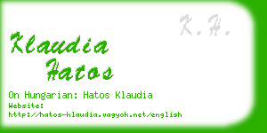 klaudia hatos business card